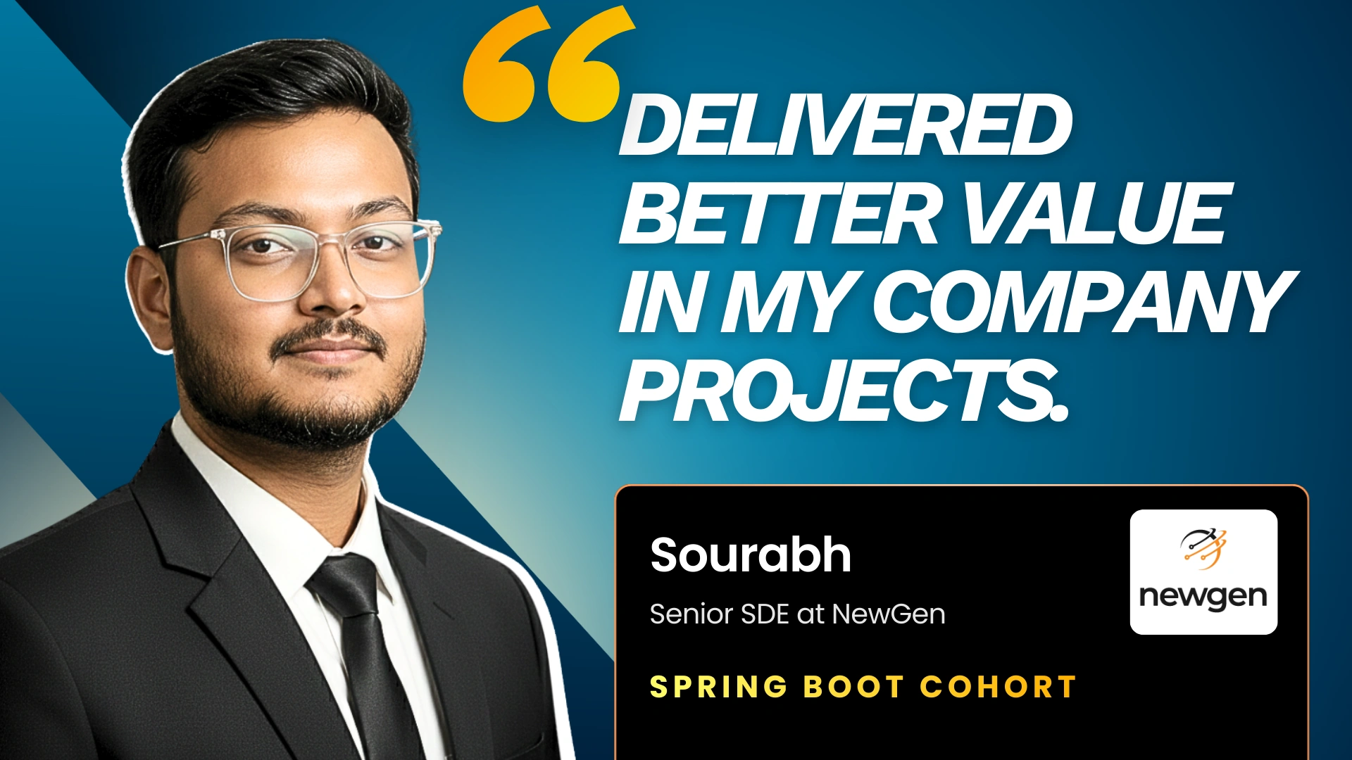 Sourabh Testimonial